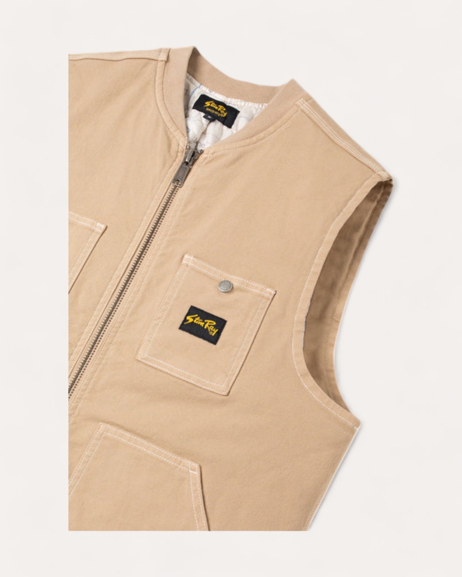 Pork Chop Vest Antique Kaki Duck