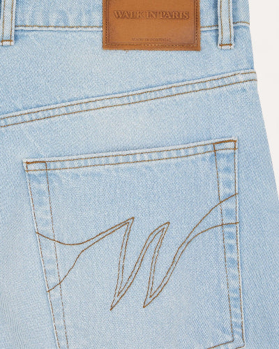 Pantalon Baggy Denim Clair | Walk In Paris