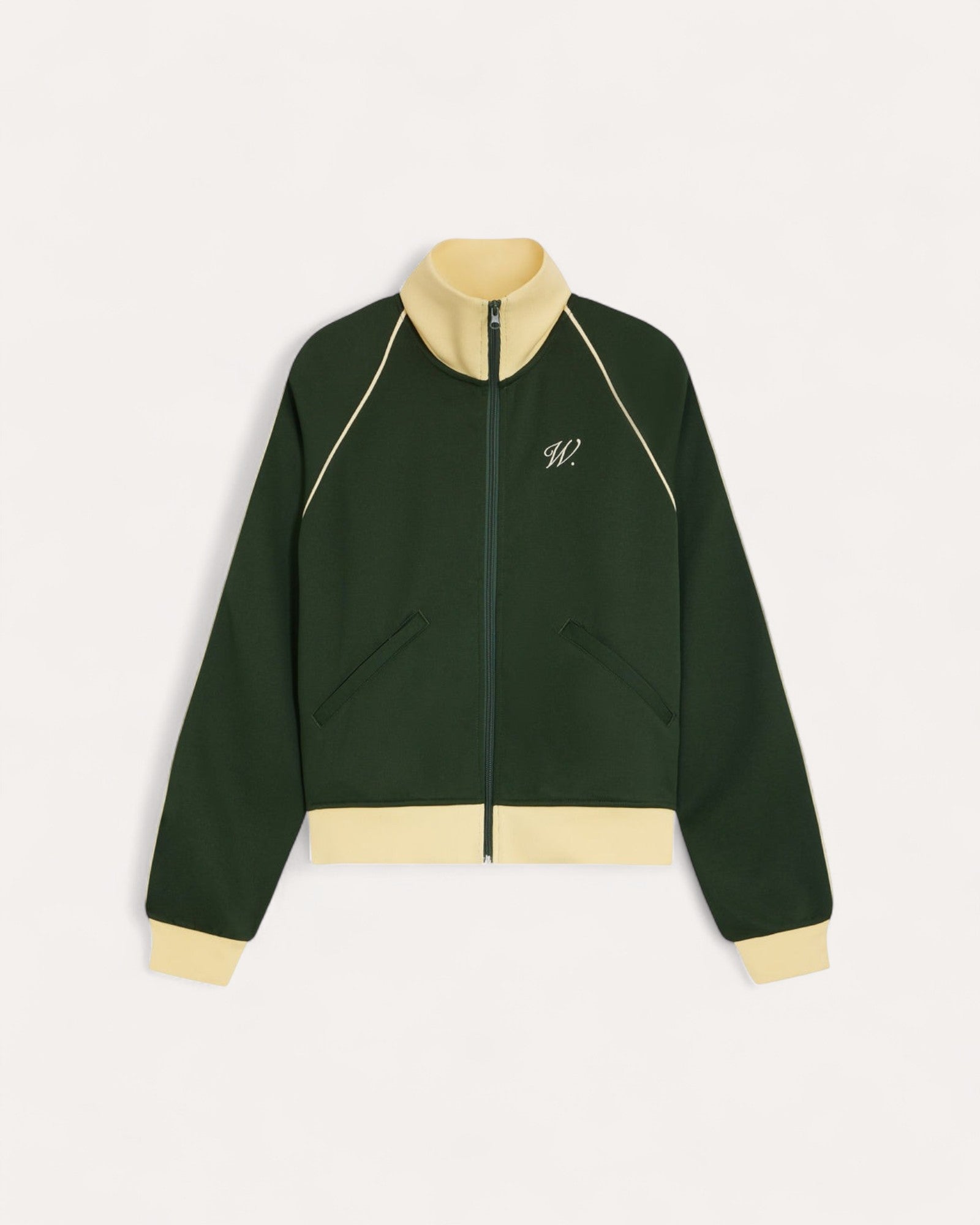 Veste de Jogging Signature – Vert & Beige | Walk in Paris