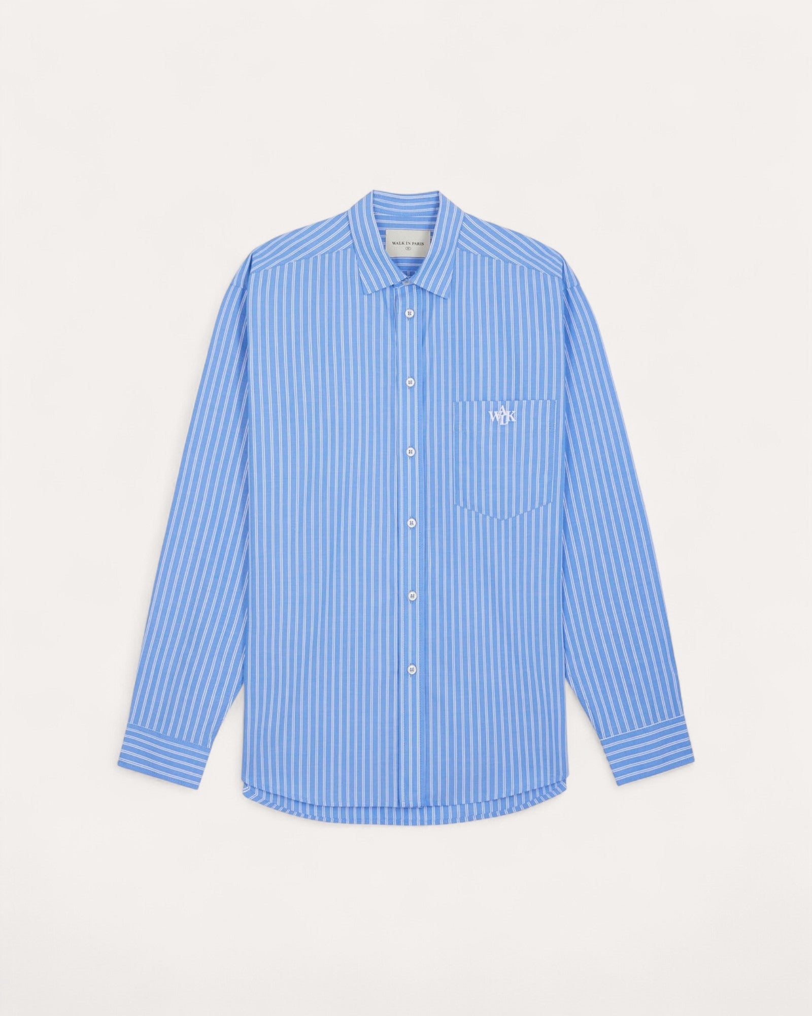 Chemise Rayée – Bleu Ciel & Blanc | Walk in Paris