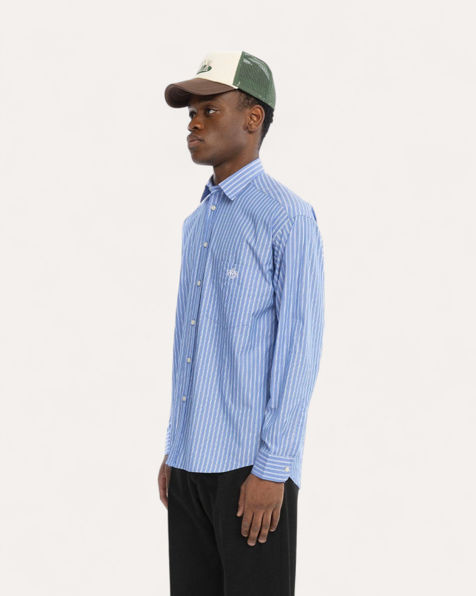 Chemise Rayée – Bleu Ciel & Blanc | Walk in Paris