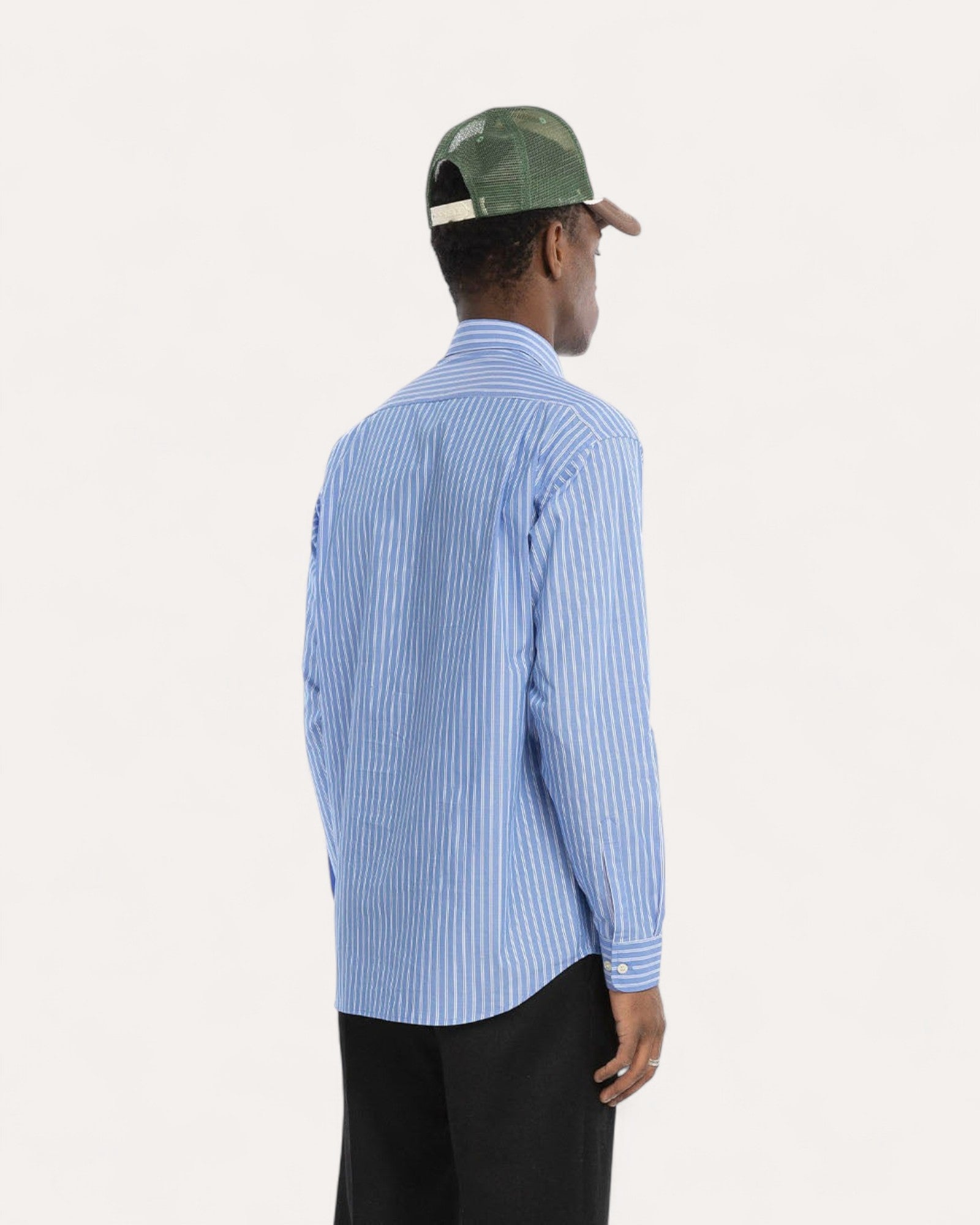 Chemise Rayée – Bleu Ciel & Blanc | Walk in Paris