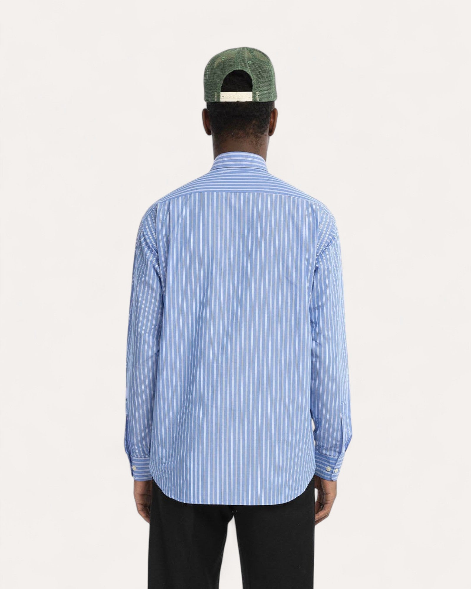 Chemise Rayée – Bleu Ciel & Blanc | Walk in Paris