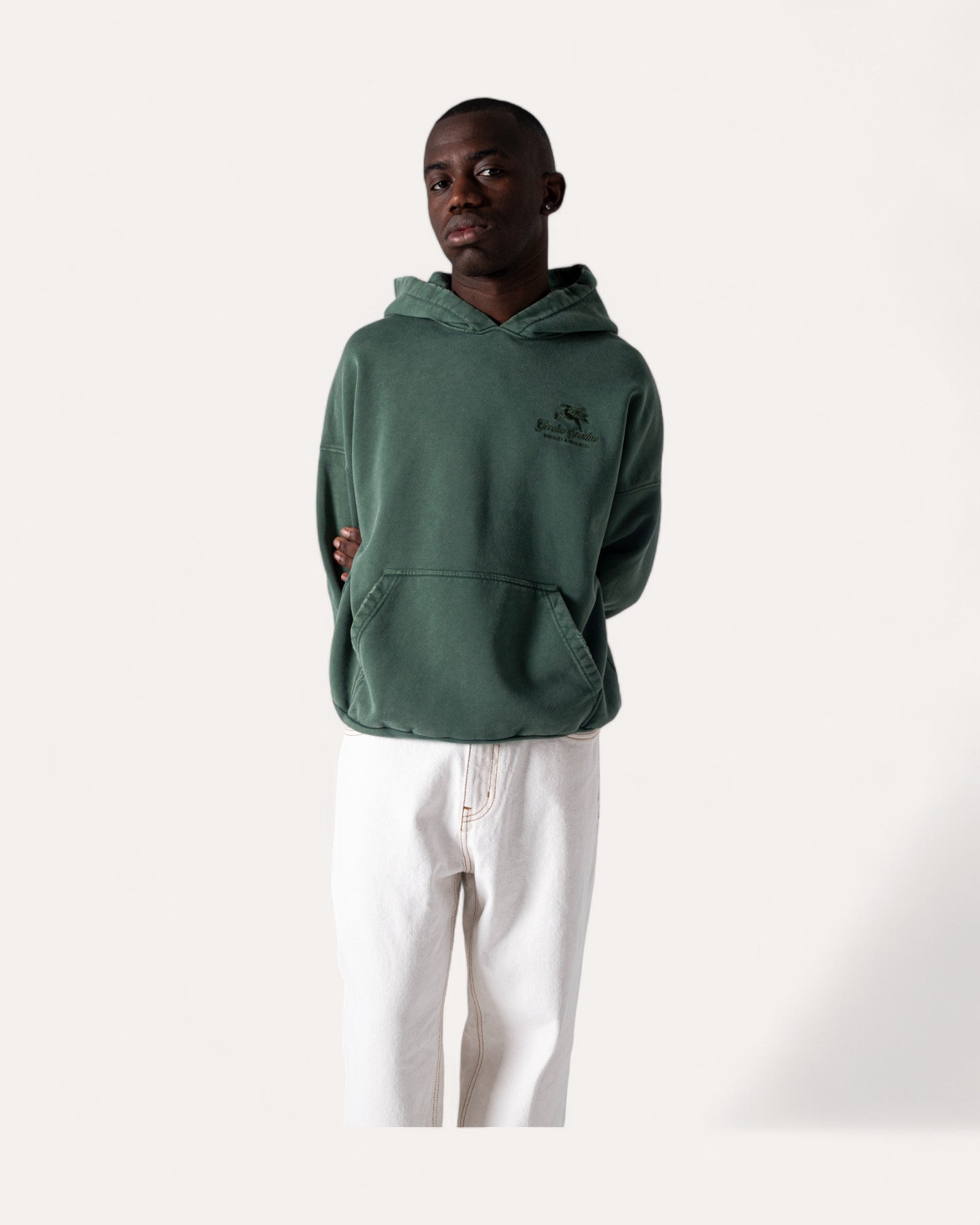 Premium Boxy Green Hoodie