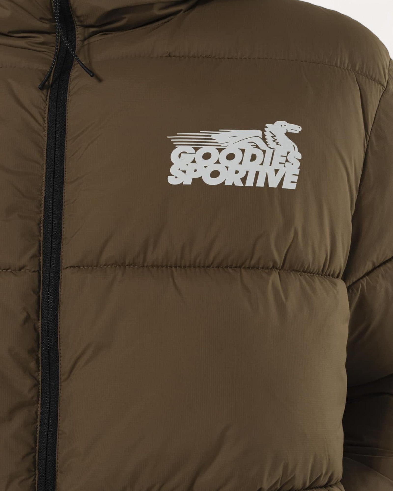 Goodies Sporty Puffer Jacket Chocolate