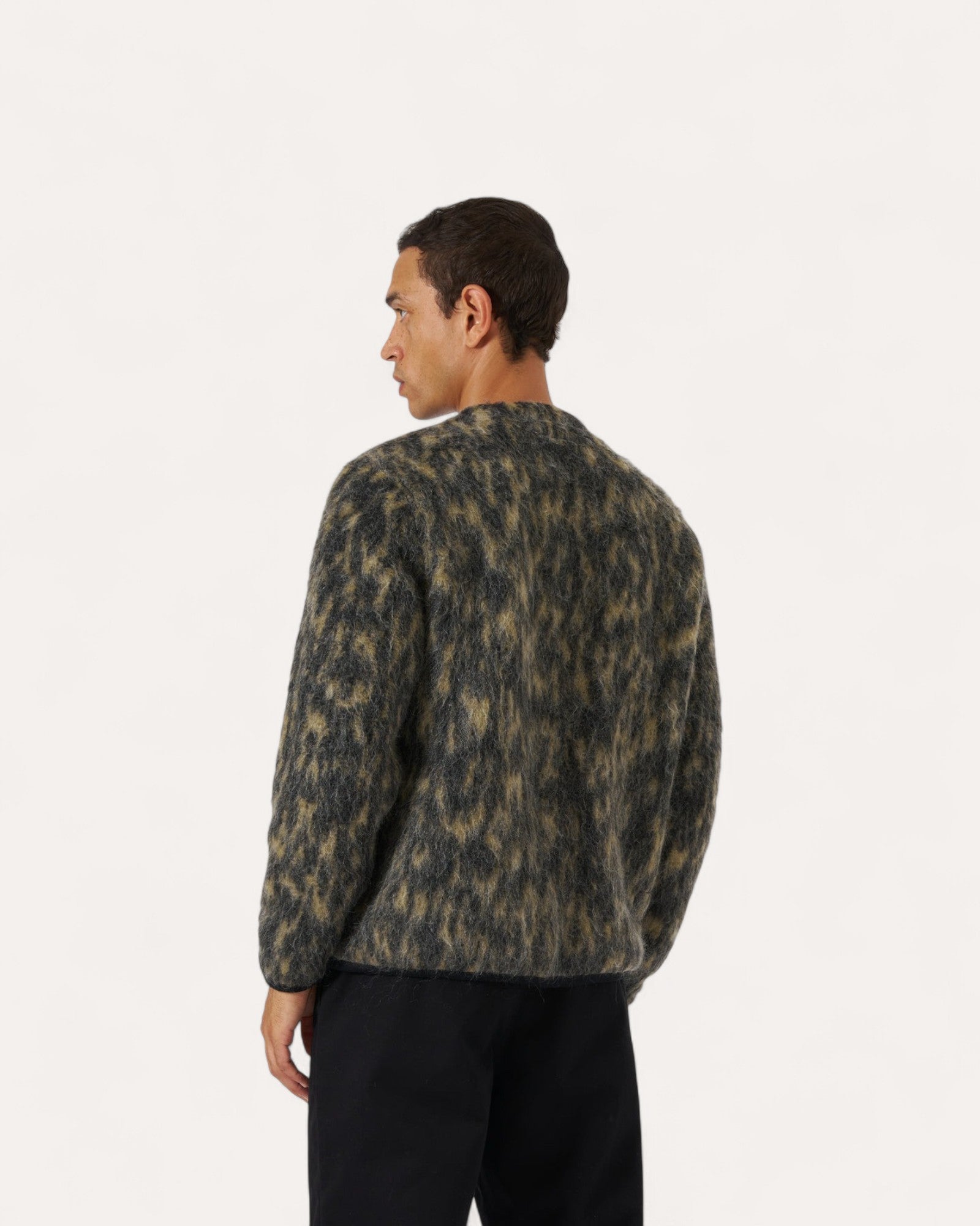 Cardigan Charcoal Dolce Fleece