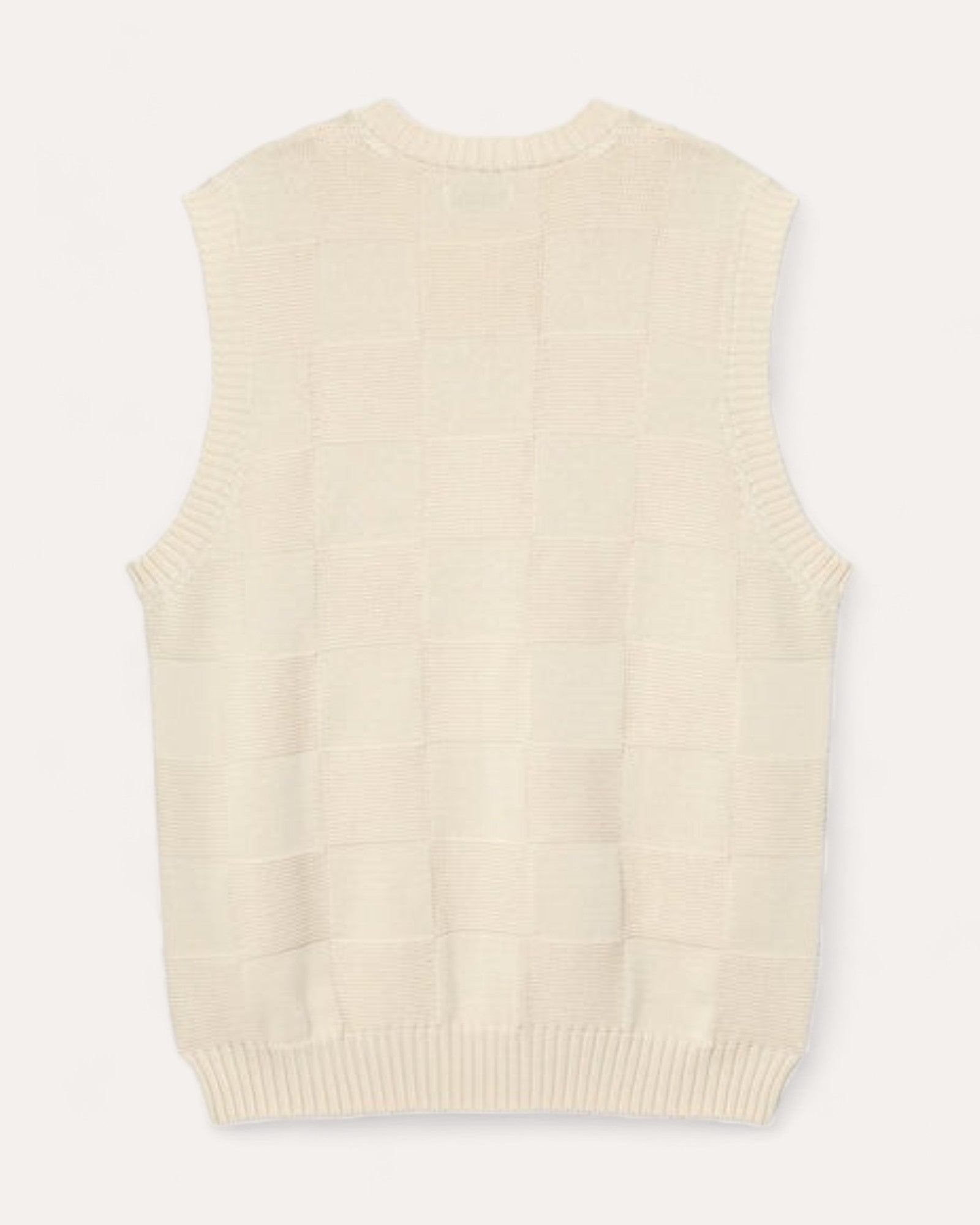 Pull sans manche Cream Knitted