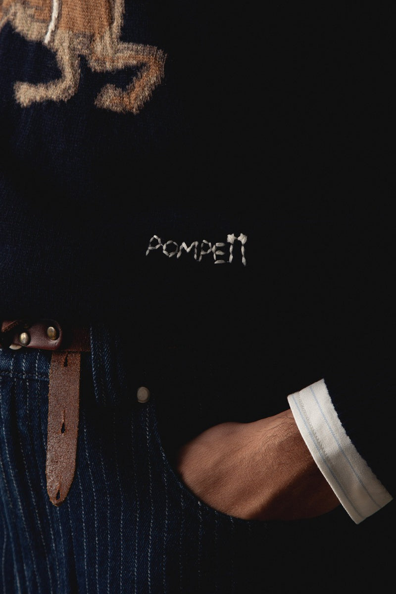 Pompeii Jacquard Knit Jumper Sweater - Merino Wool &amp; Cashmere