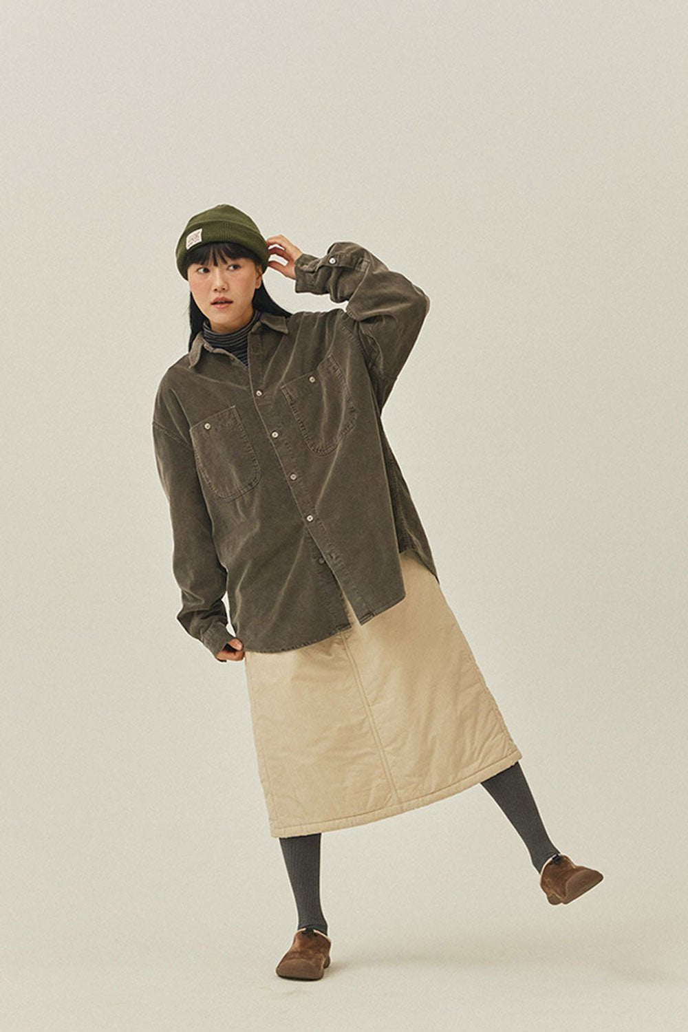 Chemise Pigment Corduroy Brown