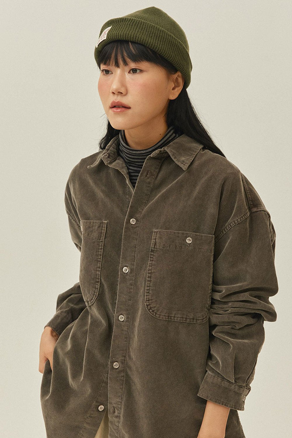 Chemise Pigment Corduroy Brown