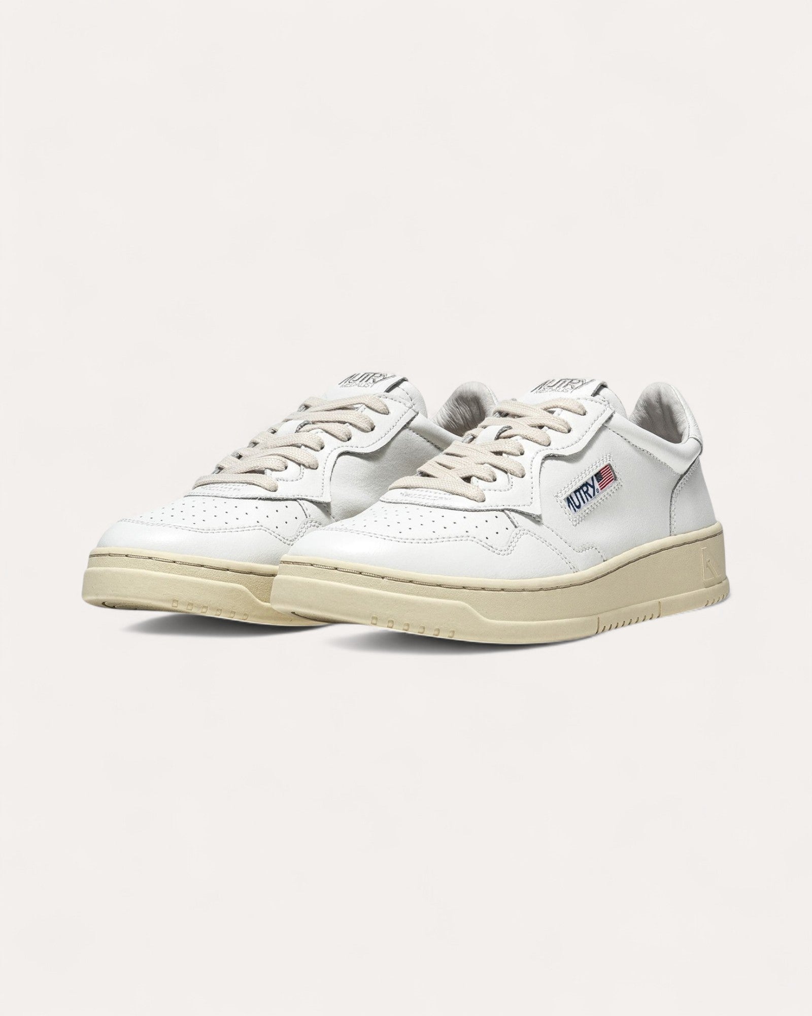 Autry Baskets Medalist Low Cuir Blanc
