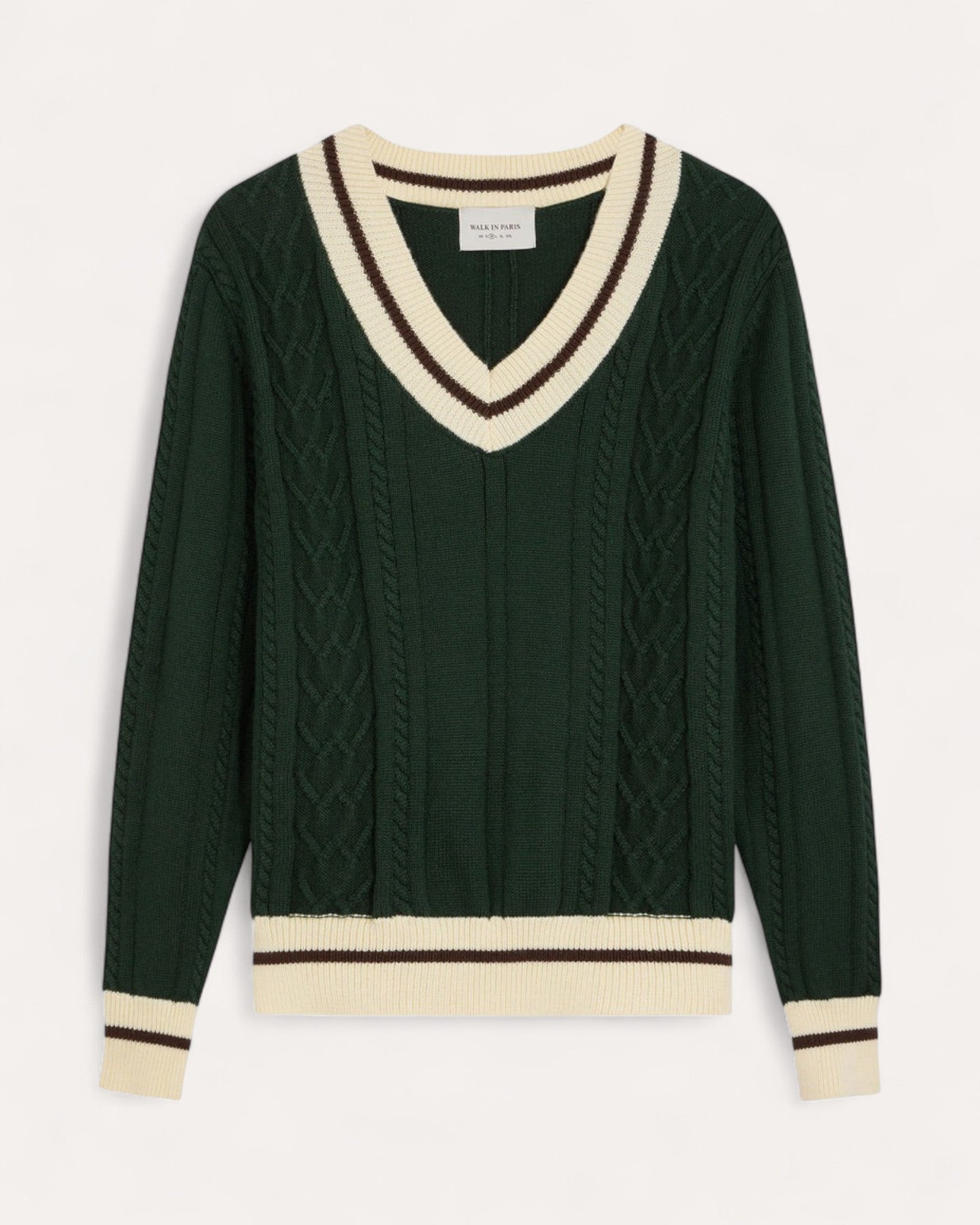 Pull en maille vert