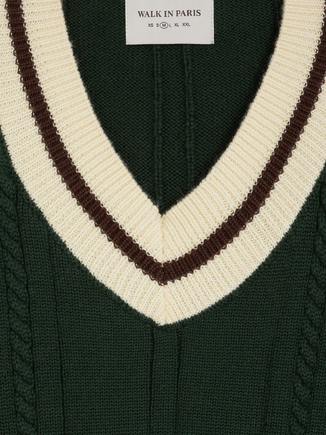 Pull en maille vert