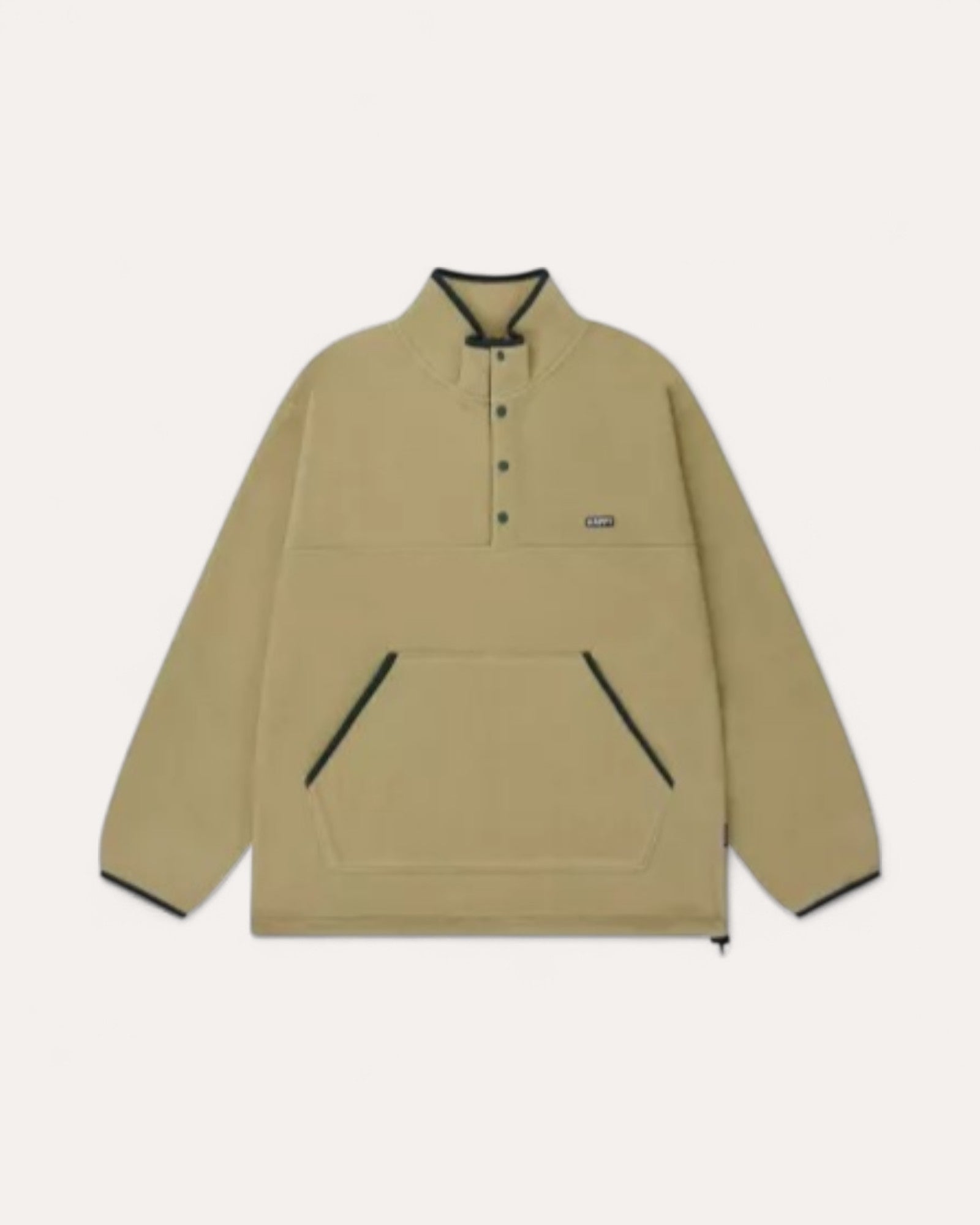 Sweat Fleece Button Anorak Beige