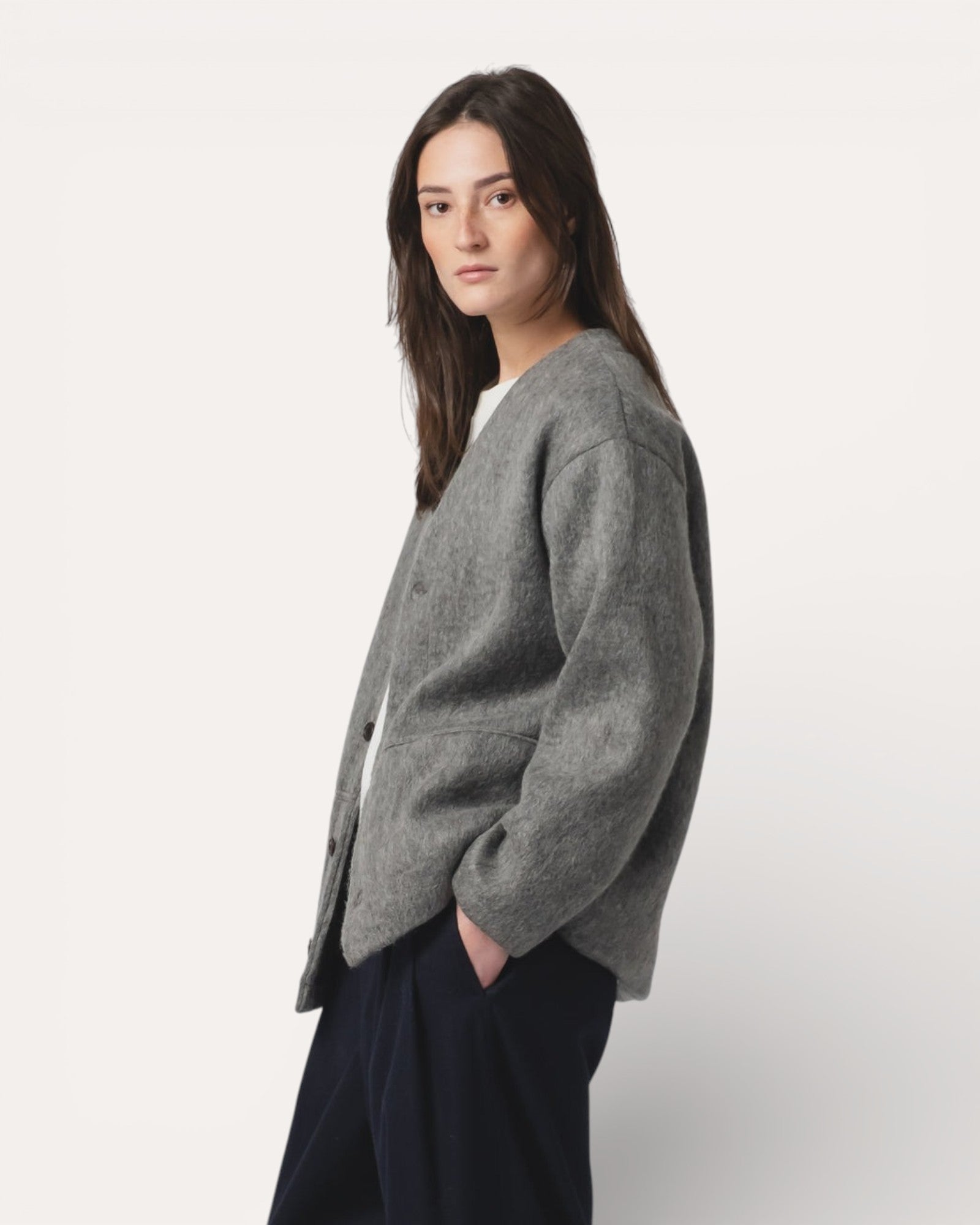 Girls Of Dust - Mohair Fleece Asphalt