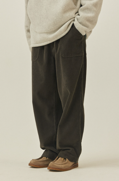 Pantalon One Tuck Fatigue Velours