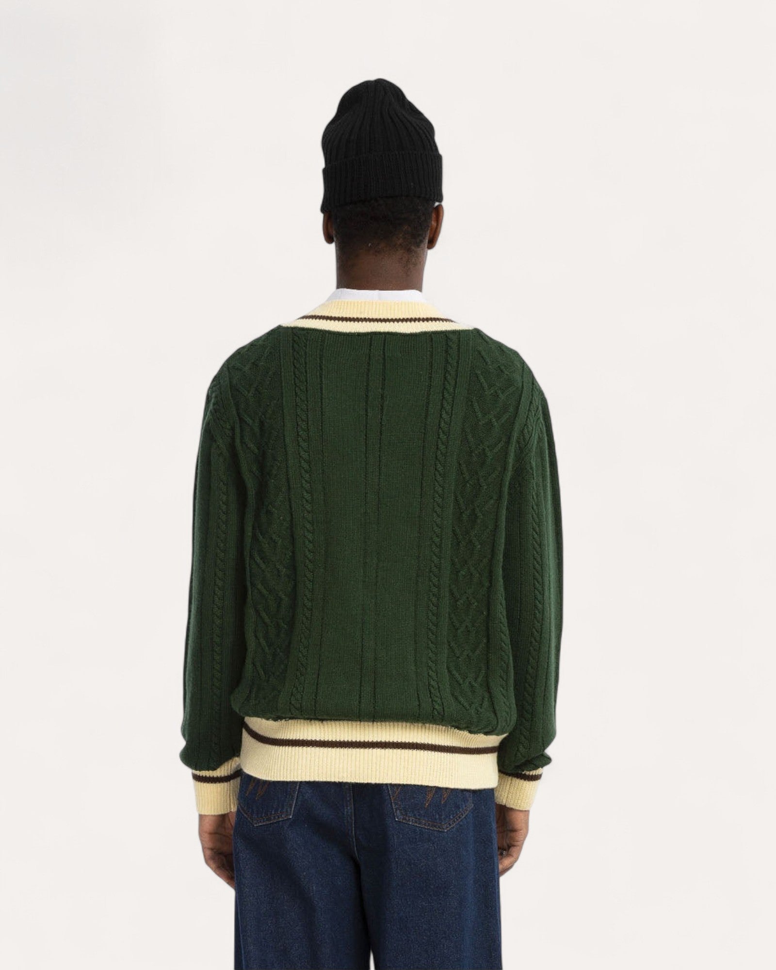 Pull en maille vert