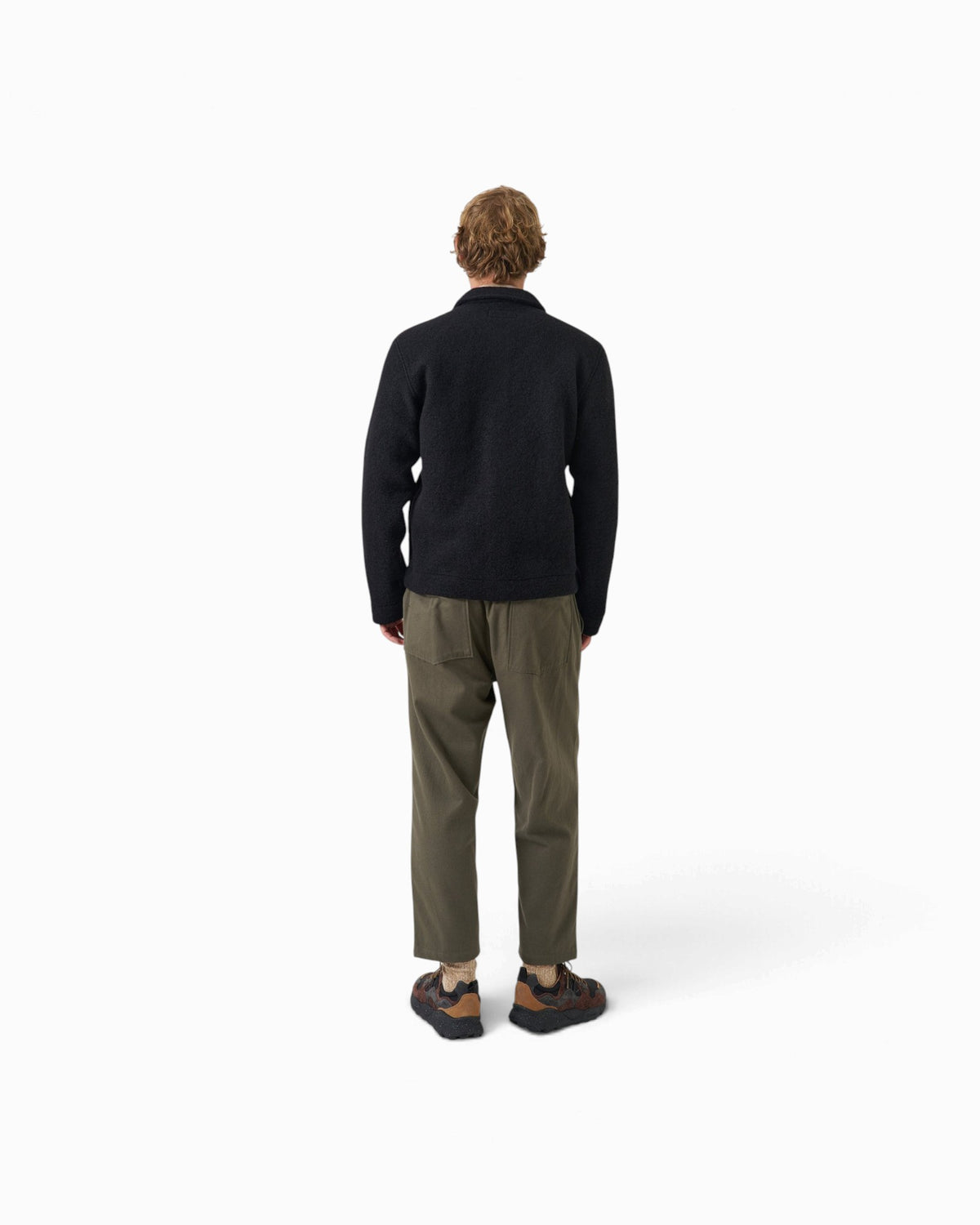 Universal Works - Uniform Jacket In Black Wool Fleece