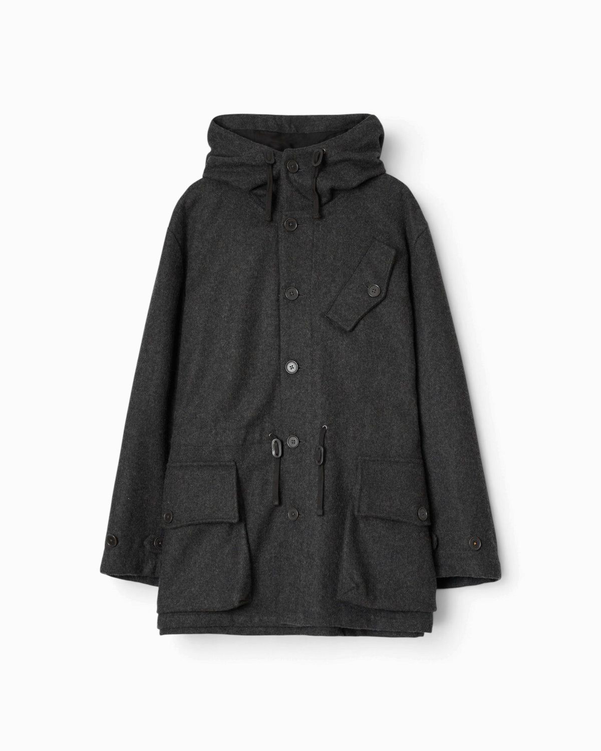 Universal Works - Boston Parka In Grey Marl Mowbray
