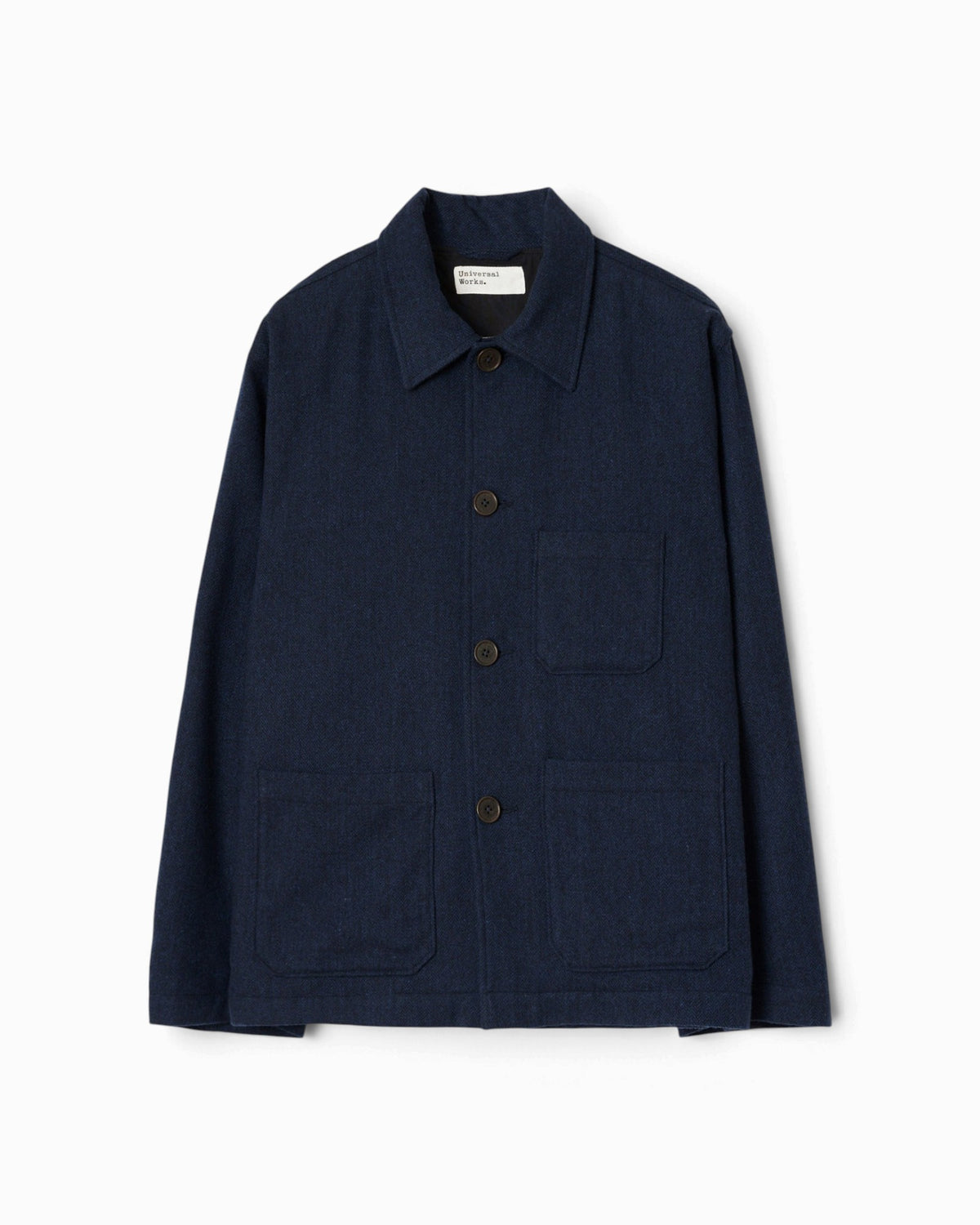 Universal Works - Ives Jacket In Navy Wool Herringbone