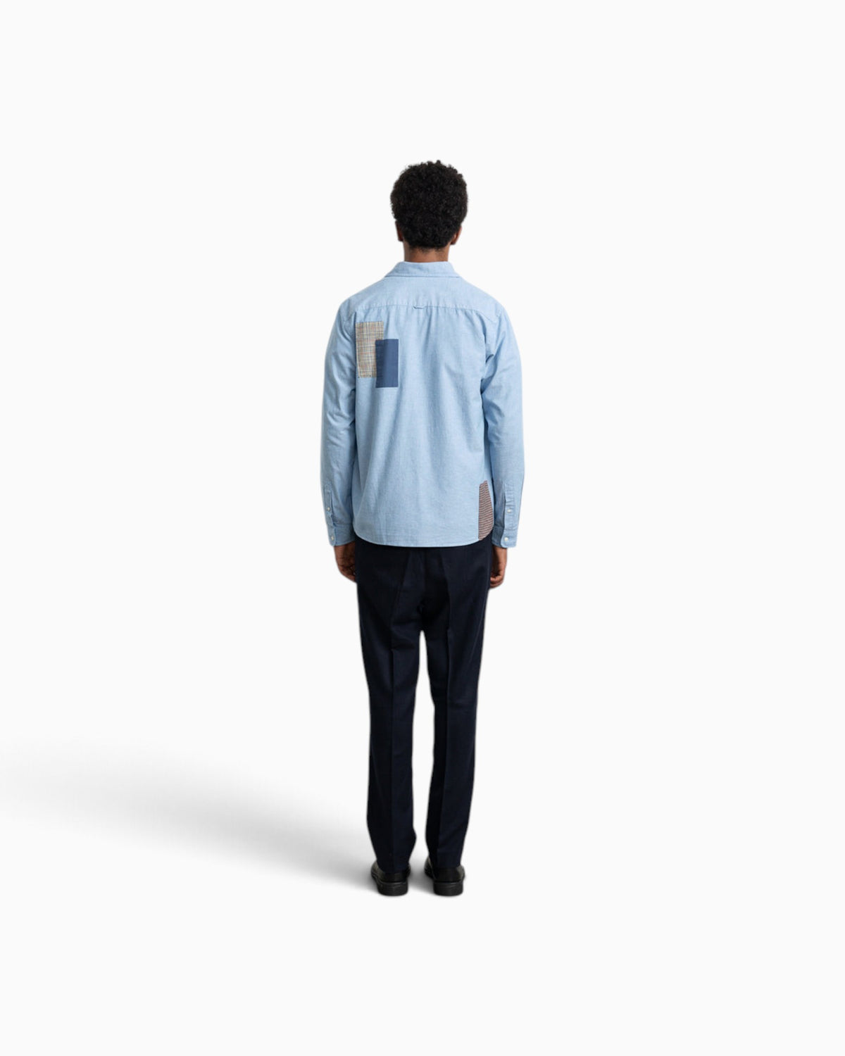 Edmmond Studios - Meet Grid Shirt In Plain Steel