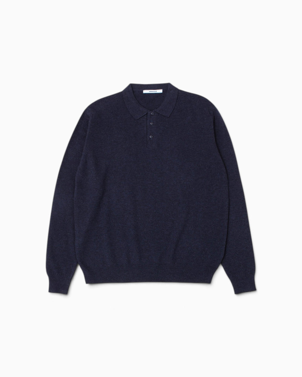 Edmmond Studios - Wool Polo In Plain Navy