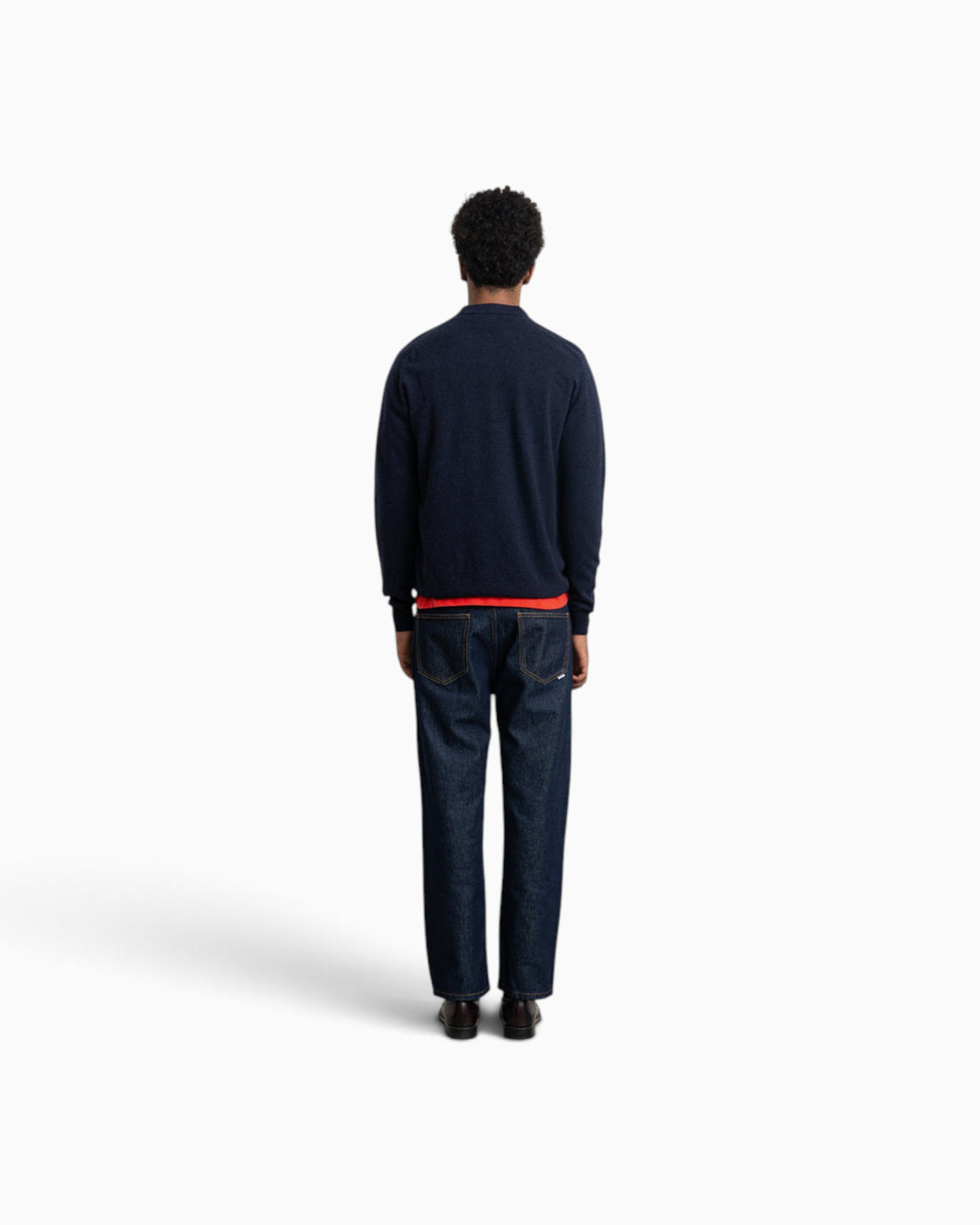 Edmmond Studios - Wool Polo In Plain Navy