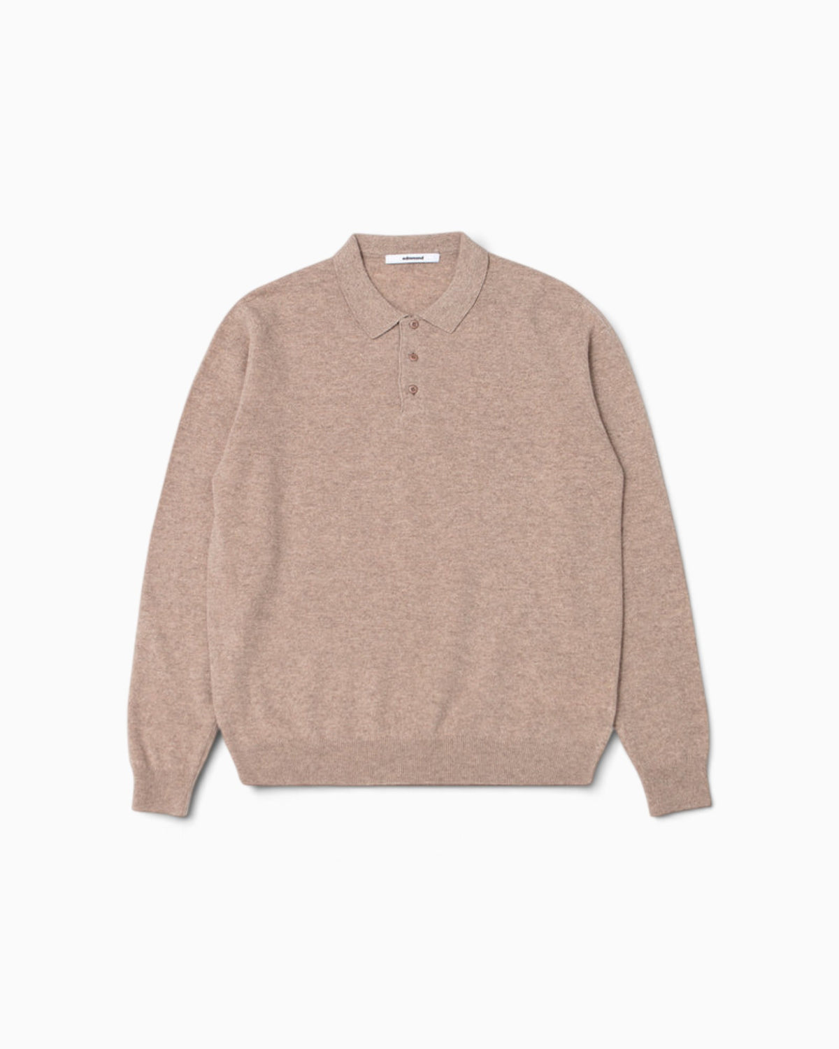 Edmmond Studios - Wool Polo In Plain Tan