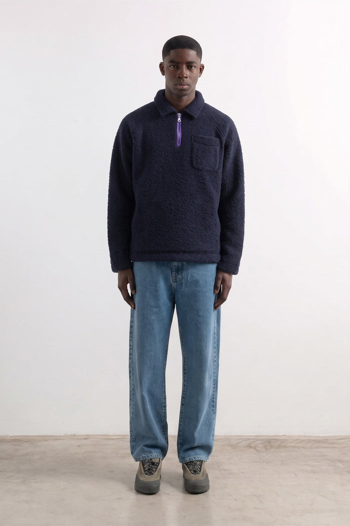Edmmond Studios - Unconventional Zip Logo In Plain Navy