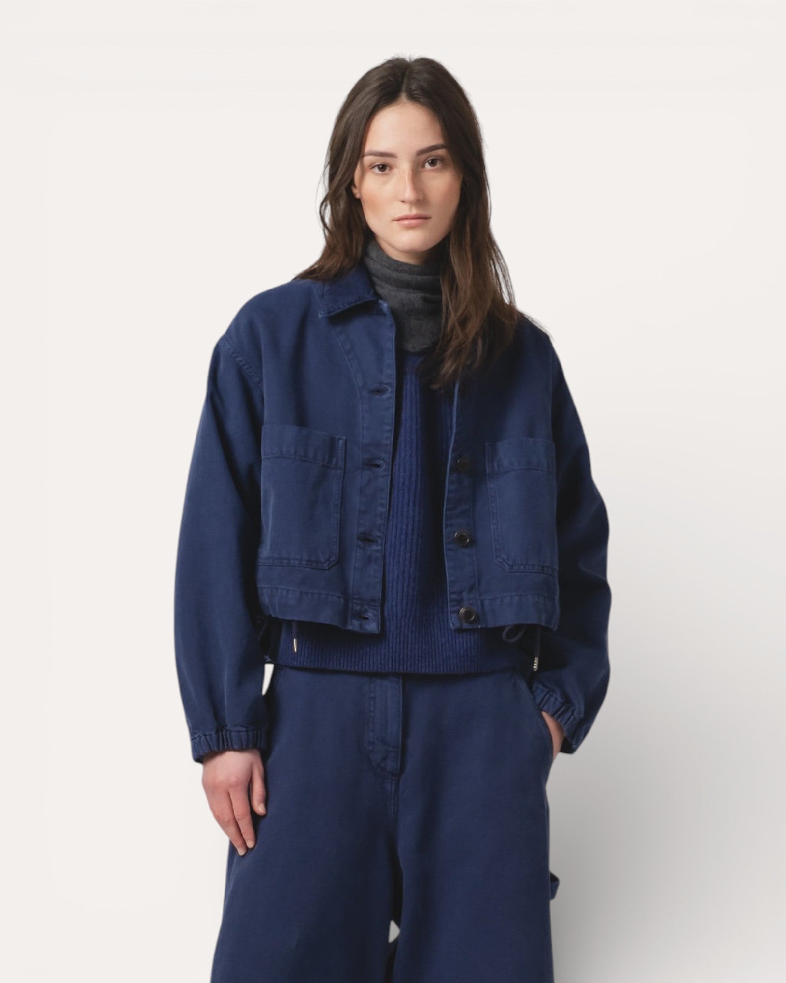 Girls of Dust - Woopsie Jacket Canvas Indigo Blue