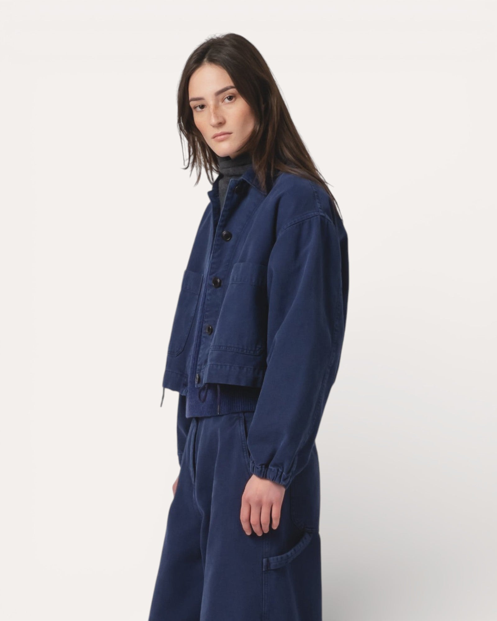 Girls of Dust - Woopsie Jacket Canvas Indigo Blue
