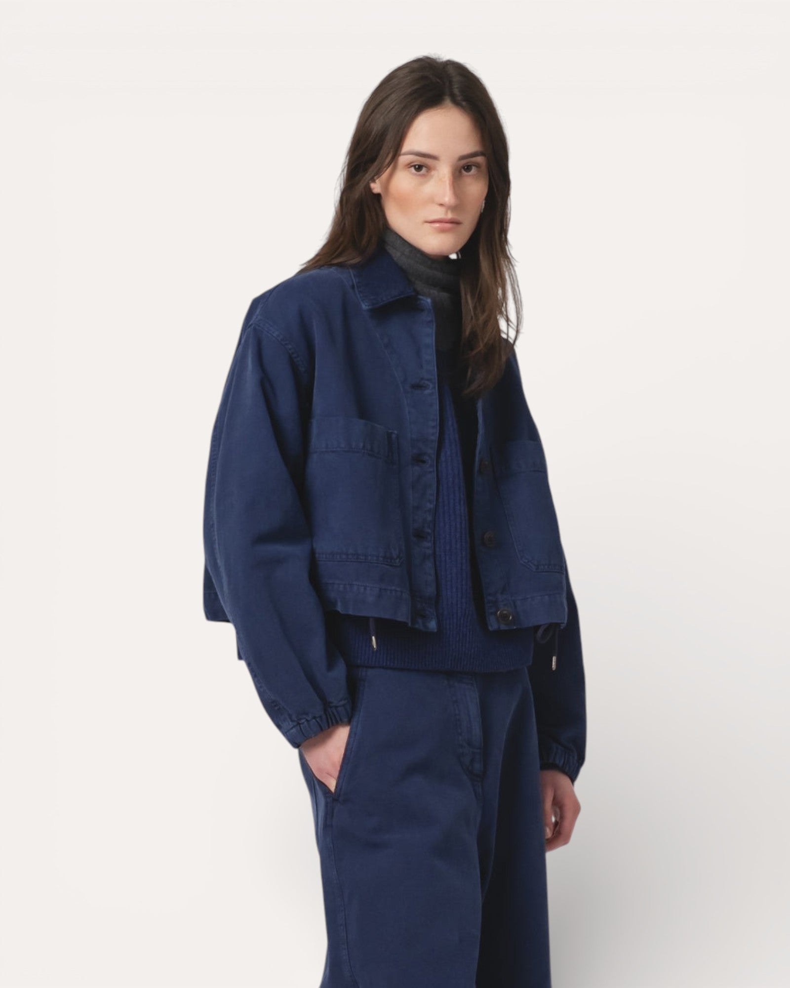 Girls of Dust - Woopsie Jacket Canvas Indigo Blue