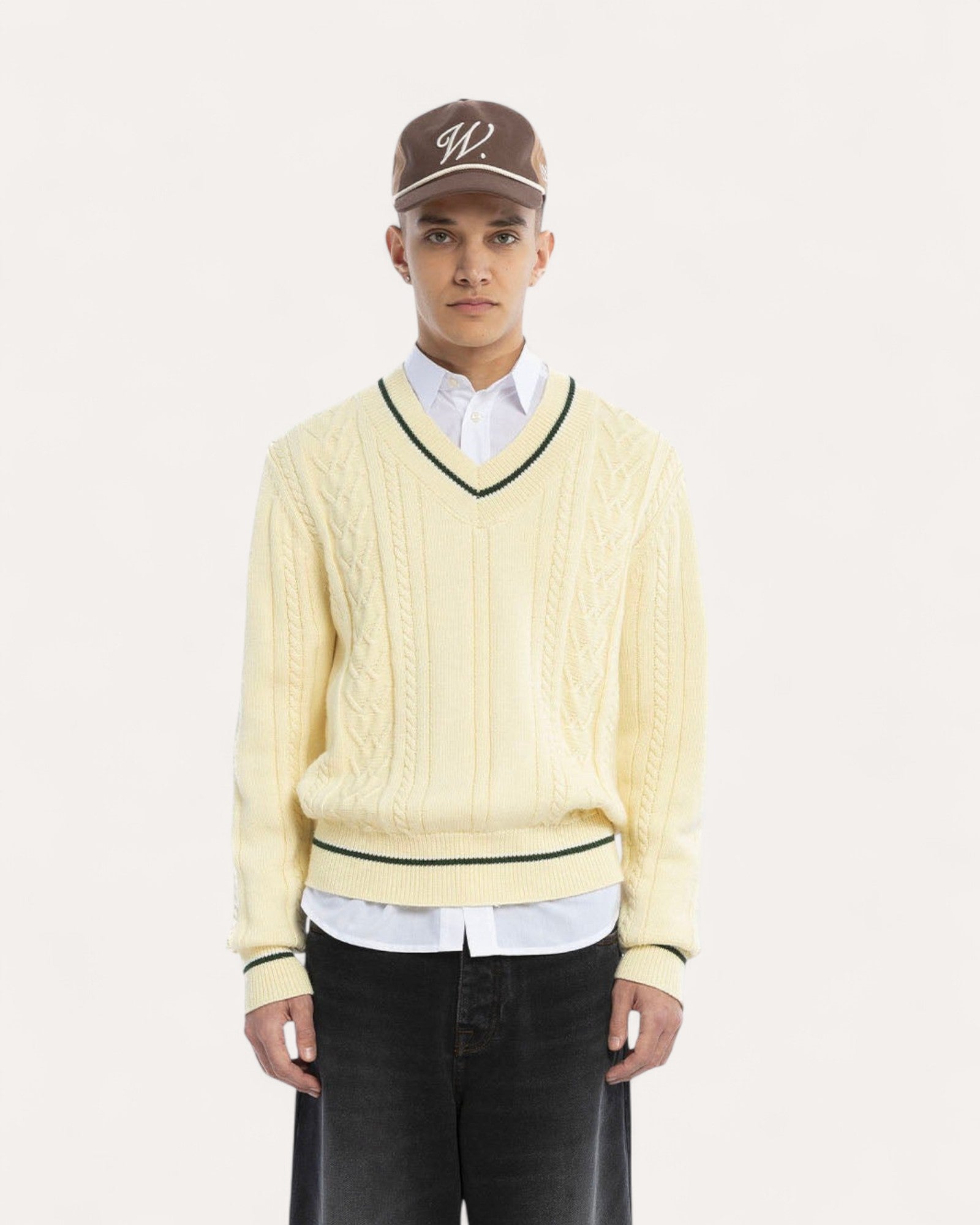 Pull en maille beige