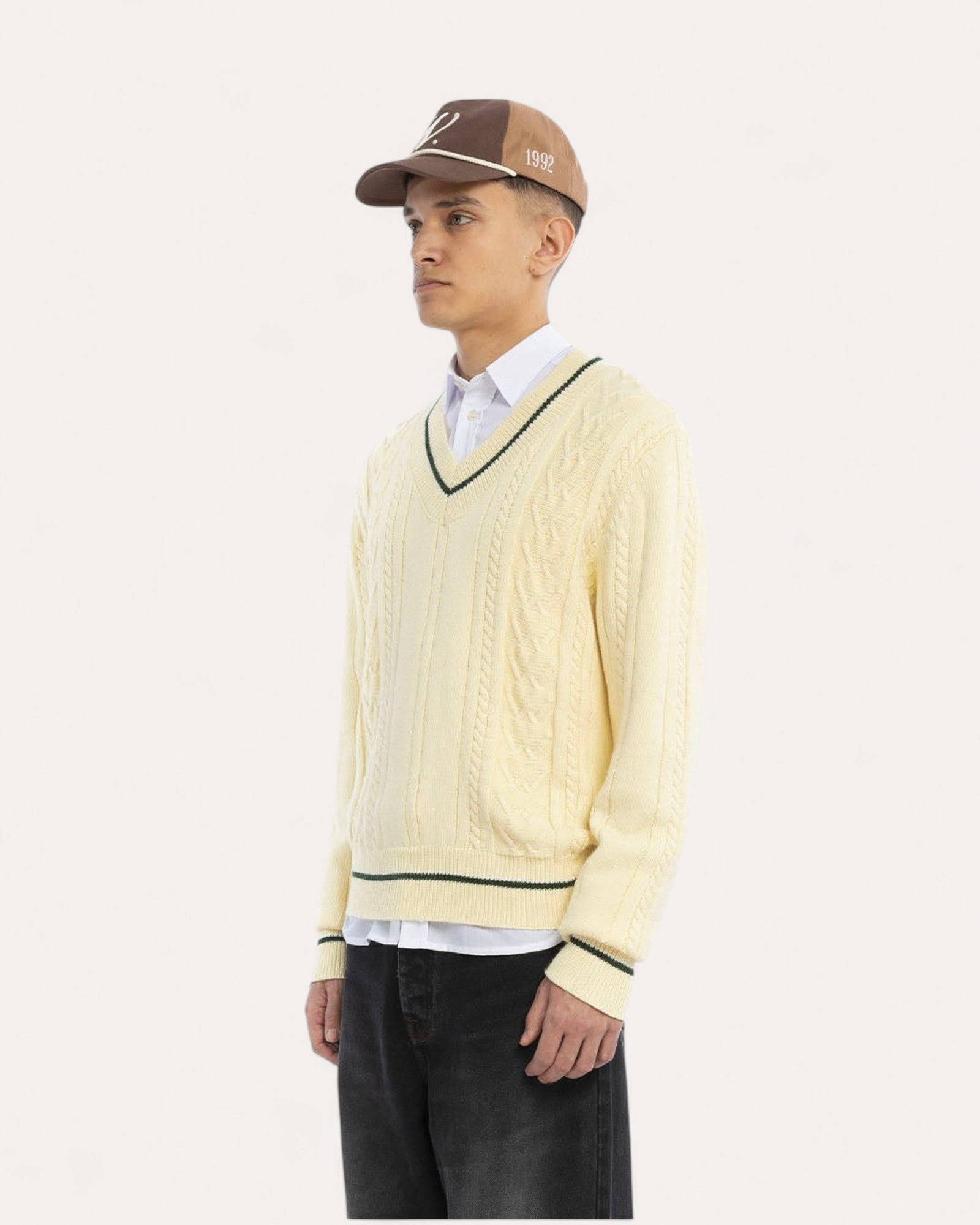 Pull en maille beige